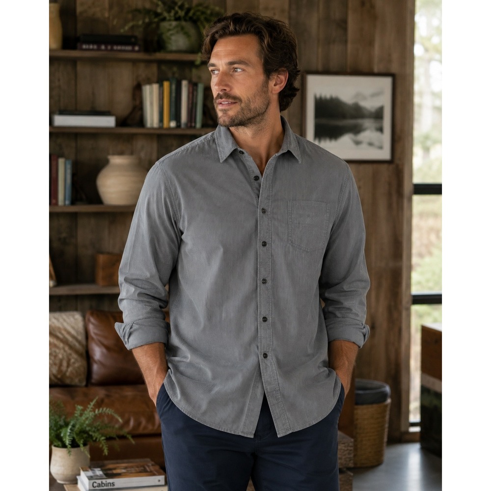 Wrangler Shirt Mens Large Gray Button Down Workwear Western Gorpcore Minimalist